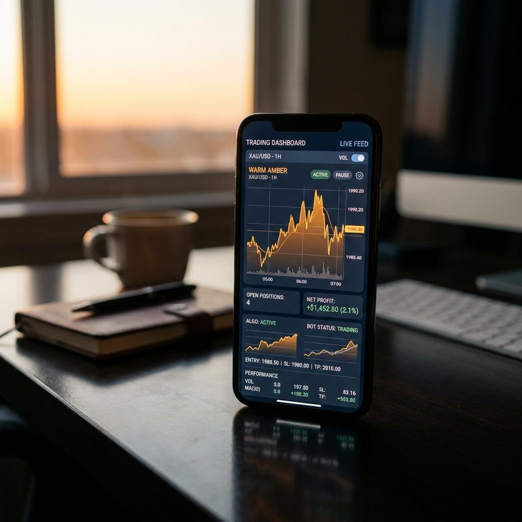 Piattaforma di trading crypto basata su IA Attivonda su dispositivo mobile